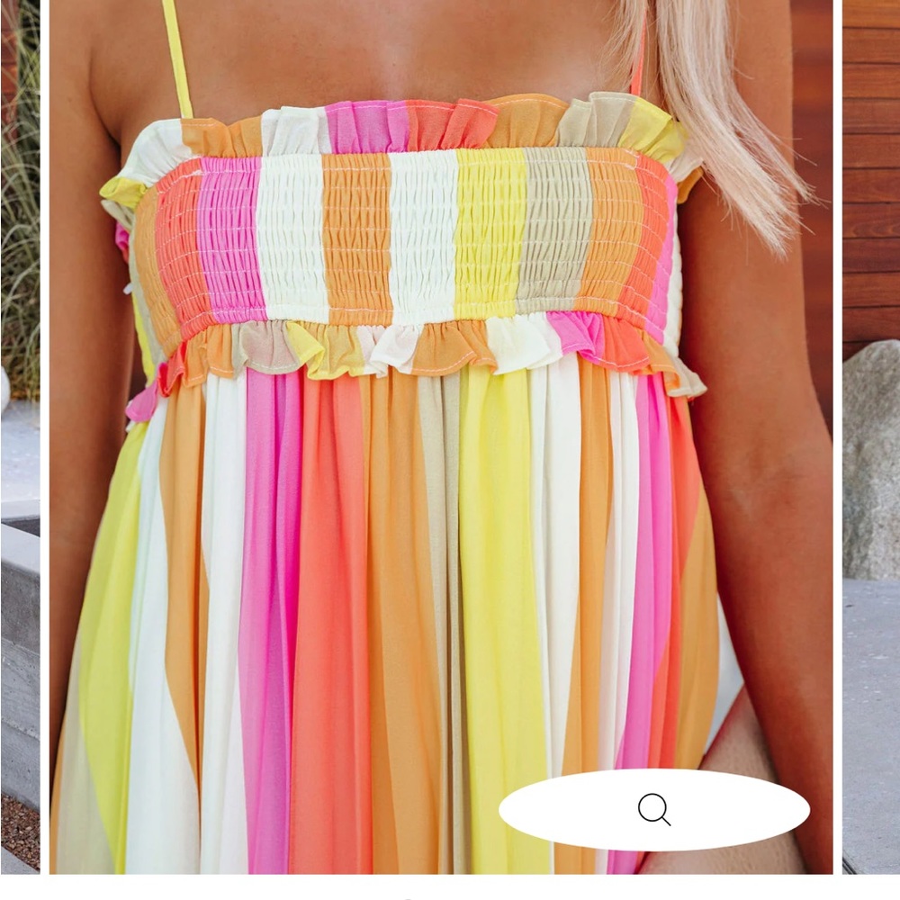 NEVER WORN PINK LIMONATA PLEATED MIDI DRESS - Picture 4 of 7